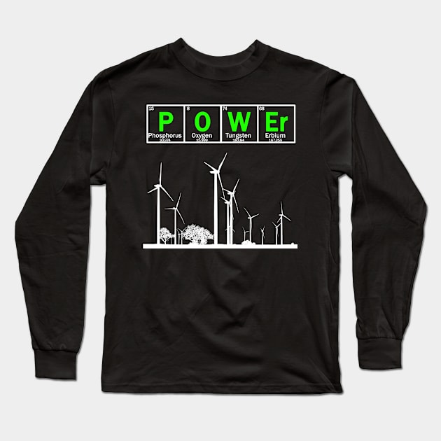 WIND TURBINES - green power, sustainable ecology Long Sleeve T-Shirt by Context